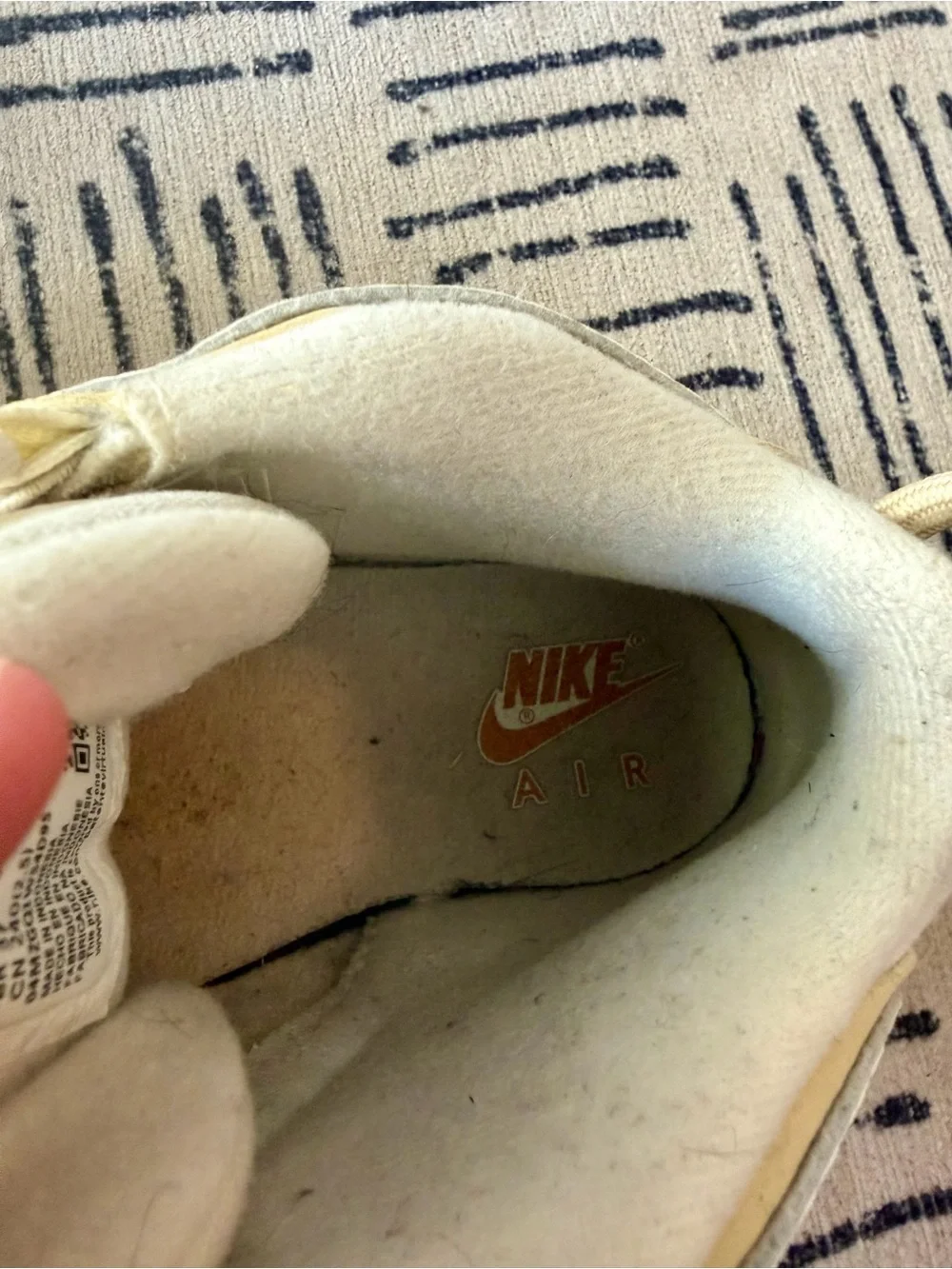 Nike Kids White and Tan Air More Uptempo Sneakers